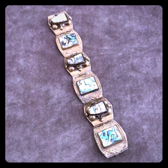 Bracelet - gold with beautiful stones - Picture 1 of 7